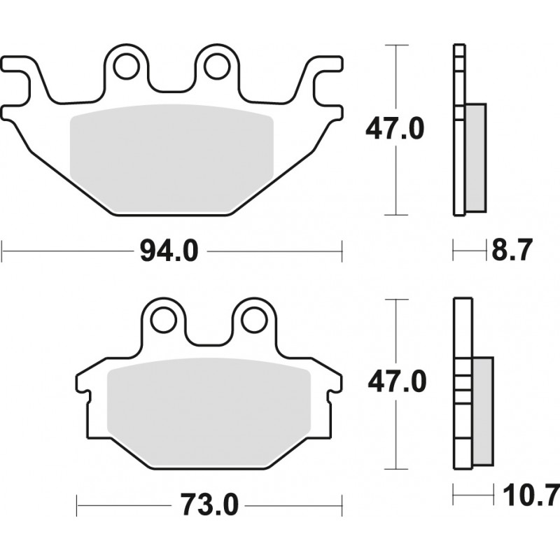 TRW LUCAS KLOCKI HAMULCOWE KH377 SINTER OFFROAD CAN-AM DS 250 08-15, KAWASAKI KVF 300 13-, PRZÓD/TYŁ