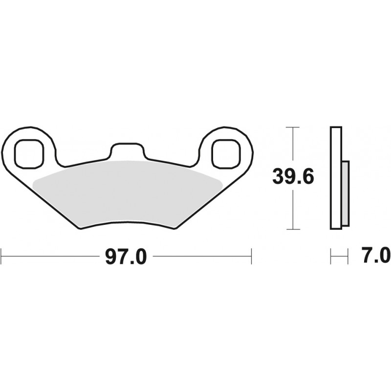 TRW LUCAS KLOCKI HAMULCOWE KH159 SINTER OFFROAD POLARIS SPORTSMAN 400 98-, SCRAMBLER 500 01-10, SPORTSMAN 700 / 800 07-09, PRZÓD