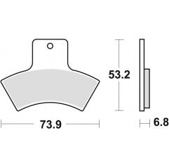 TRW LUCAS KLOCKI HAMULCOWE KH270 SINTER OFFROAD POLARIS SCRAMBLER / EXPLORER 400 98-02, SCRAMBLER 500 98-04, TYŁ (PROMOCJA)