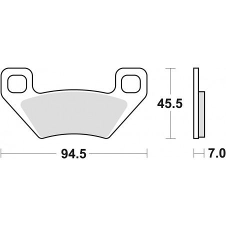 TRW LUCAS KLOCKI HAMULCOWE KH395 SINTER OFFROAD ARCTIC CAT ATV 300 10-, TRV 450 11-, TBX / TRV 500 05-, PROWLER 700 08-, TRV 100