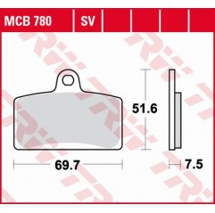 TRW LUCAS KLOCKI HAMULCOWE KH399 ORGANIC APRILIA RS4 50 11-, RS4 125 11-, TUONO 125 17-, PRZÓD