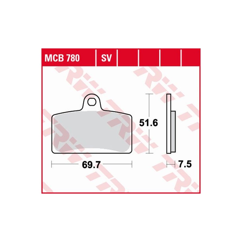 TRW LUCAS KLOCKI HAMULCOWE KH399 ORGANIC APRILIA RS4 50 11-, RS4 125 11-, TUONO 125 17-, PRZÓD