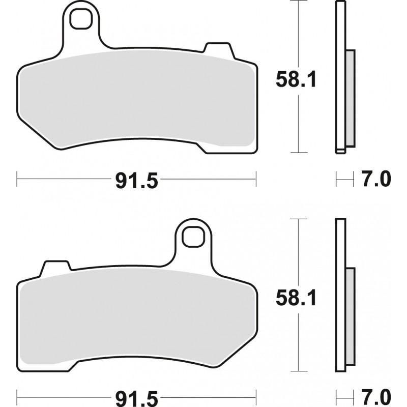 TRW LUCAS KLOCKI HAMULCOWE KH409 SINTER STREET HARLEY-DAVIDSON 1130 / 1250 / 1584 / 1690 / 1750 / 1800 / 1870 / 1923 06-21,TYŁ