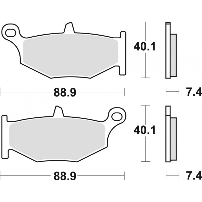 TRW LUCAS KLOCKI HAMULCOWE KH419 SINTER STREET SUZUKI GSR / GSXR 600 06-10, GSXR 750 06-10, DL 1000 14-, B-KING 1300 07-10, GSX 