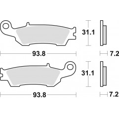 TRW LUCAS KLOCKI HAMULCOWE KH450 SINTER OFFROAD YAMAHA YZ 125 08-, WR 250 15-, YZ 250 07-, WR 450 16-, YZ 450 08-, PRZÓD