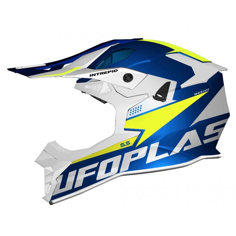 UFO 2023/07 KASK INTREPID CROSS KOLOR NIEBIESKI/BIAŁY/ŻÓŁTY FLUO ROZMIAR L - UFO KOLEKCJA 2024