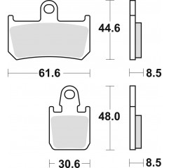 TRW LUCAS KLOCKI HAMULCOWE KH442/4 SINTER STREET YAMAHA R1 06-14, MT-01 05-12, XV 1700 09-16, PRZÓD