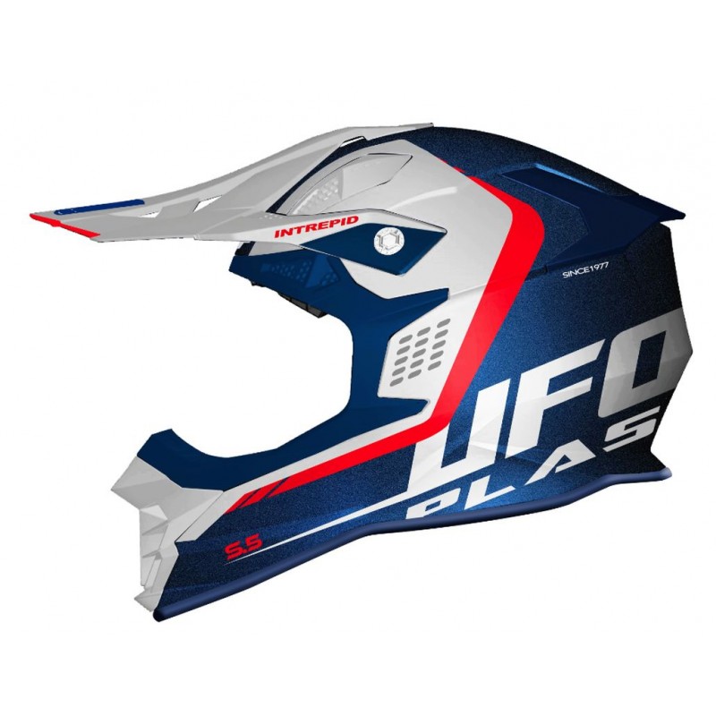 UFO 2023/07 KASK INTREPID CROSS KOLOR BIAŁY/NIEBIESKI/CZERWONY FLUO ROZMIAR L - UFO KOLEKCJA 2024