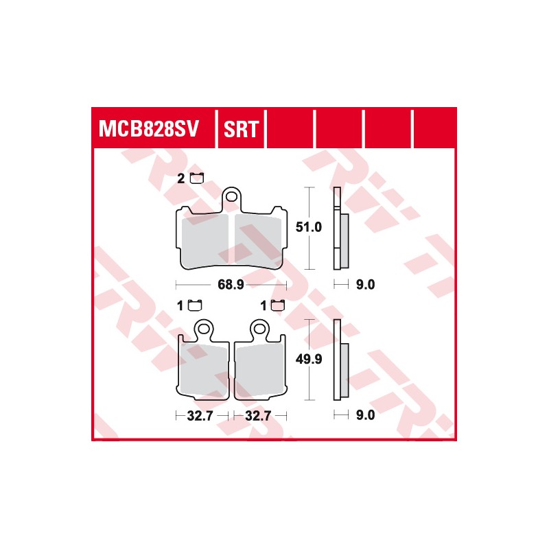 TRW LUCAS KLOCKI HAMULCOWE KH499/4 SINTER STREET HONDA VFR 1200 10-16, PRZÓD