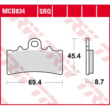 TRW LUCAS KLOCKI HAMULCOWE KH606 SINTER STREET BMW G 310 R / GS 16-, C 400 GT / X 18-, KTM DUKE 125 11-, 390 ADV / DUKE 13-, PRZ