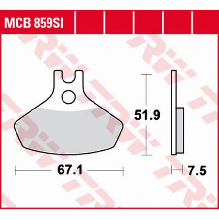 TRW LUCAS KLOCKI HAMULCOWE KH468 SINTER OFFROAD CAN-AM DS. 450 08-15, PRZÓD (PROMOCJA)