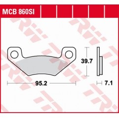TRW LUCAS KLOCKI HAMULCOWE KH468 SINTER OFFROAD CAN-AM DS 450 08-15, TYŁ (PROMOCJA)