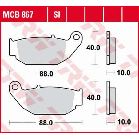 TRW LUCAS KLOCKI HAMULCOWE KH629 ORGANIC HONDA CB 125 R / 300 R 18-, CRF 250 L 13-17, SUZUKI GSX-R / S 18-, TYŁ