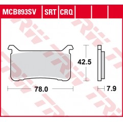 TRW LUCAS KLOCKI HAMULCOWE KH700 SINTER HONDA CB 1000 R 18-19, CB 1100 R 17-19, CBR 1000 R FIREBLADE 17-19, VFR 800 17-19, PRZÓD