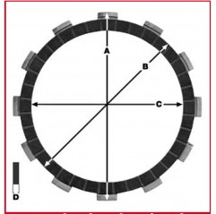 TRW LUCAS TARCZE SPRZĘGŁOWE HONDA CR 80 / 85 84-08, CBF 125 09-15, XL 125 85-91, XR 125 03-08, TRX 250 97-11, YAMAHA MT 125 14-,