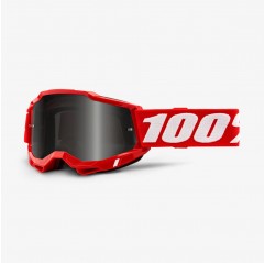 100 PROCENT (2023) ACCURI 2 SAND GOGGLE RED - SMOKE LENS - GOGLE ACCURI 2 SAND KOLOR CZERWONY/BIAŁY SZYBKA PRZYCIEMNIANA