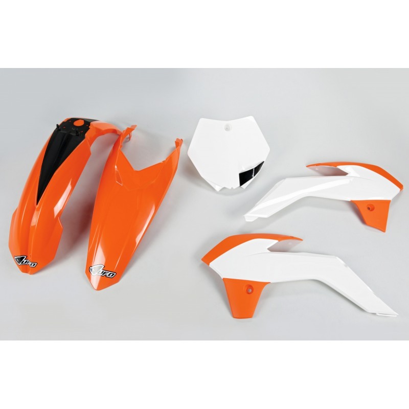 UFO KOMPLET PLASTIKÓW KTM SX 85 '13-'17 KOLOR OEM '15 (POMARAŃCZOWY/BIAŁY)