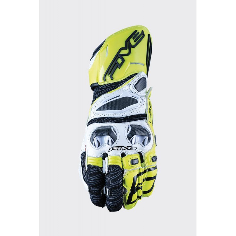 FIVE GLOVES RĘKAWICE SKÓRZANE SPORTOWE RĘKAWICE RFX2 KOLOR CZARNY/ŻÓŁTY FLUO ROZMIAR 11 (XL)