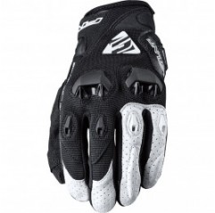 FIVE GLOVES RĘKAWICE SKÓRZANO-TEKSTYLNE STUNT EVO KOLOR CZARNY/BIAŁY ROZMIAR 12 (XXL)