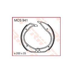 TRW LUCAS SZCZĘKI HAMULCOWE (200X25MM) (861)