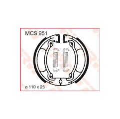 TRW LUCAS SZCZĘKI HAMULCOWE YAMAHA DT 50, DT 100, MX 100 (110X25MM) (Y504) (PROMOCJA)