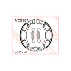 TRW LUCAS SZCZĘKI HAMULCOWE (200X40MM) (Y515)