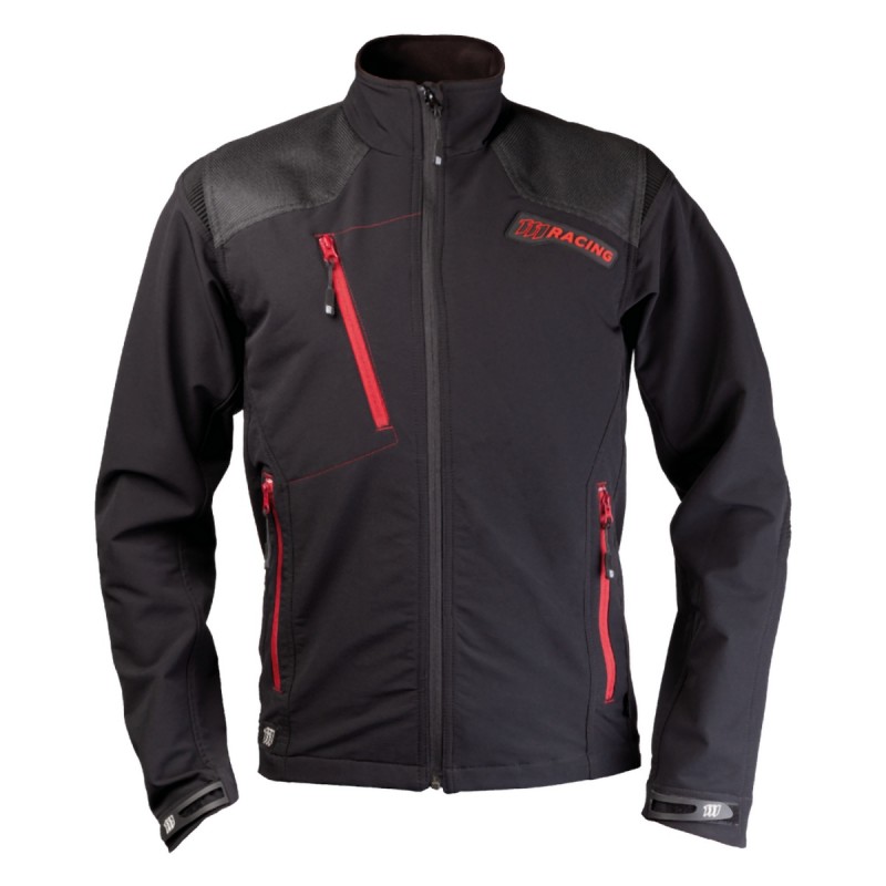 111 RACING KURTKA SOFTSHELL KOLOR CZARNY/CZERWONY ROZMIAR M