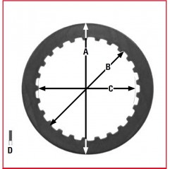 TRW LUCAS PRZEKŁADKI TARCZ SPRZĘGŁOWYCH KAWASAKI KX 250 87-91, KX 500 88-04,