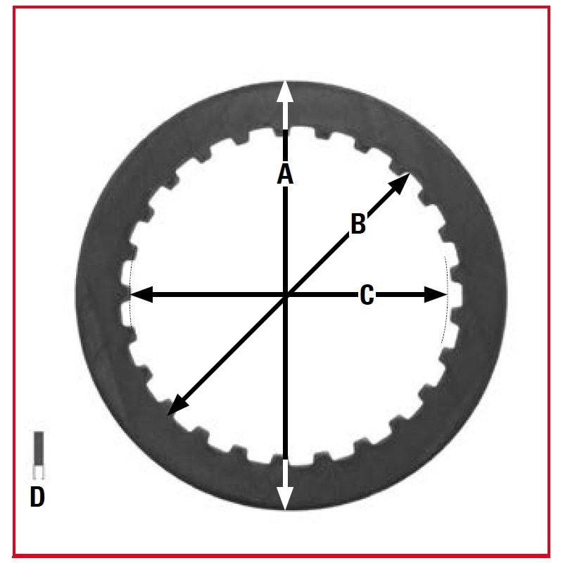 TRW LUCAS PRZEKŁADKI TARCZ SPRZĘGŁOWYCH YAMAHA DT 125 R 91-03, TDR 125 93-02, TZR 125 88-97, YFS 200 BLASTER 88-07,
