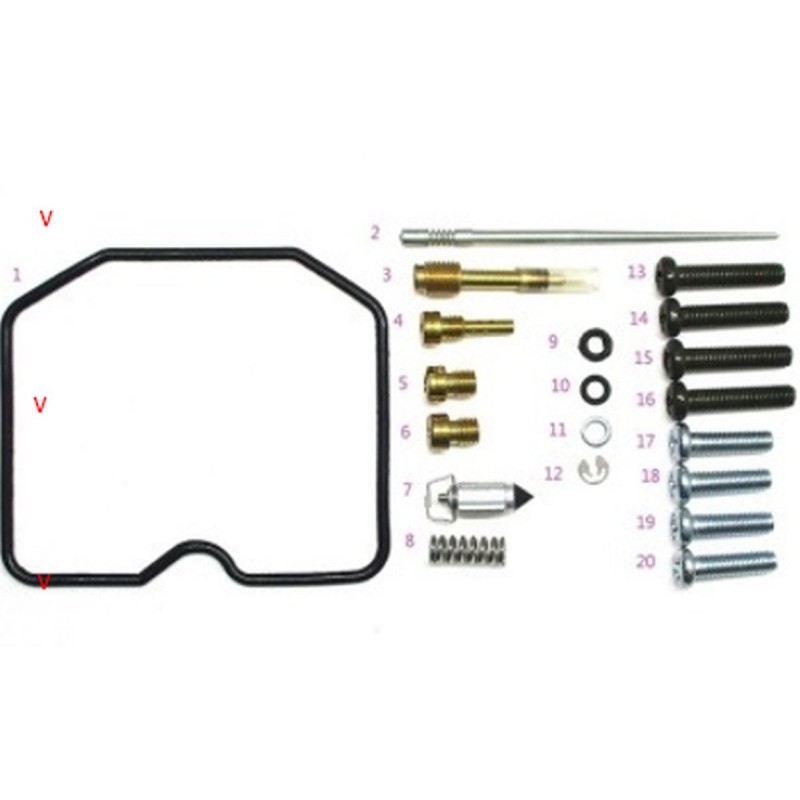 BEARING WORX 2023/04 ZESTAW NAPRAWCZY GAŹNIKA KAWASAKI KLX 650C/R '93-'96 (26-1101)