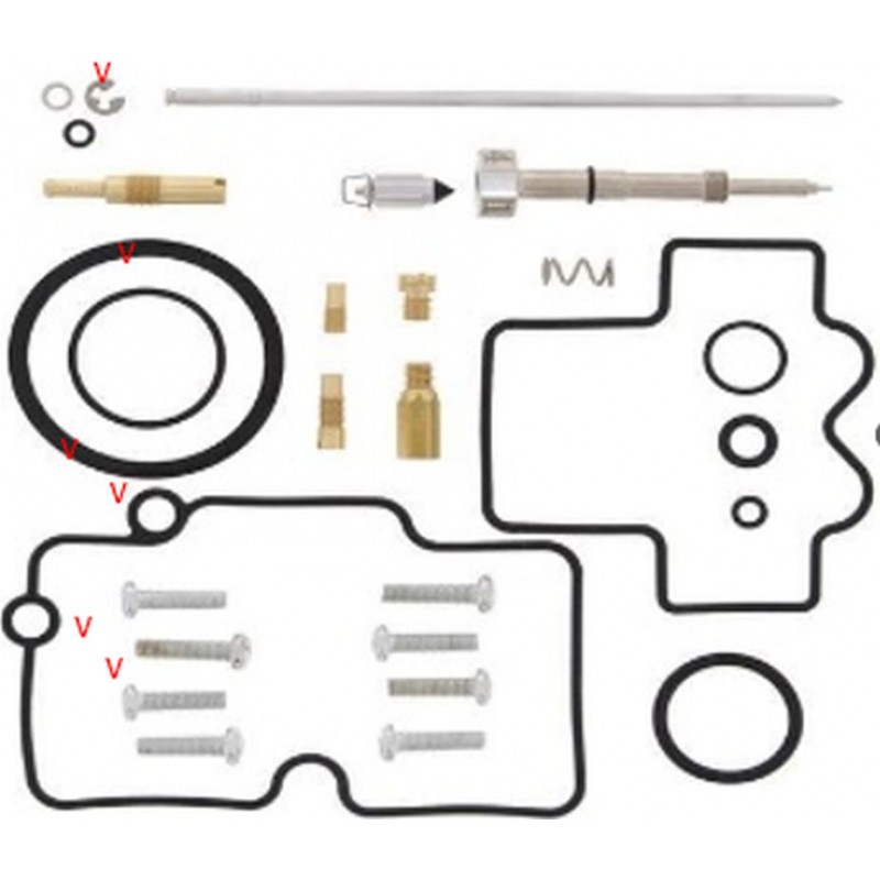 BEARING WORX 2023/04 ZESTAW NAPRAWCZY GAŹNIKA KAWASAKI KLX 450R '08-'09 (26-1505)