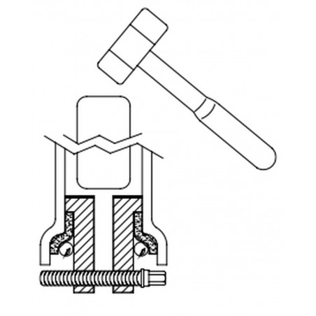 BUZZETTI ZESTAW NARZĘDZI / ŚCIĄGACZ DO ZDEJMOWANIA BIEŻNI ŁOŻYS Z KOLUMNY KIEROWNICY