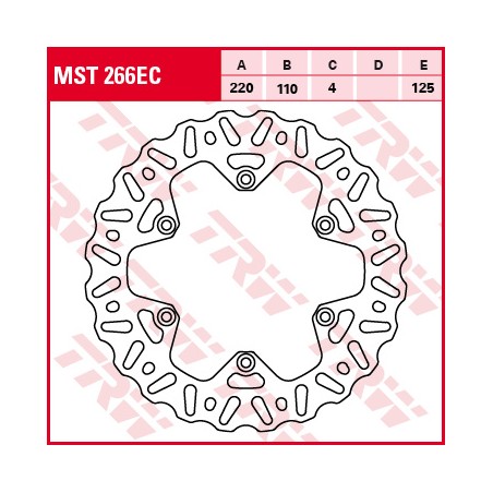 TRW LUCAS TARCZA HAMULCOWA TYŁ KTM EXC / SX / XC 250 03-17, EXC / SX / XC 350 10-, SMR / SX / XC 450 03-, EXC / SMR / SX 525 03-