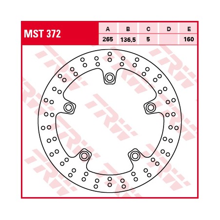 TRW LUCAS TARCZA HAMULCOWA TYŁ BMW F 650 / 700 / 800 GS / R / S / GT 08-, R 1200 GS / ADV / HP2 / R-NINE T / RT / R 05-13, K 120