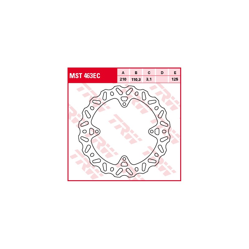 TRW LUCAS TARCZA HAMULCOWA TYŁ KTM SX 85 11-, FREERIDE 250 14-, FREERIDE 350 12-17