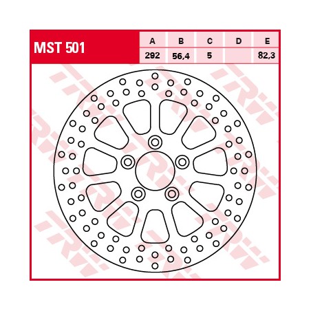 TRW LUCAS TARCZA HAMULCOWA TYŁ HARLEY DAVIDSON 883 / 1200 / 1450 / 1584 / 1690 99-14