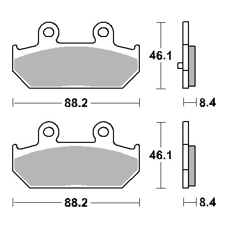 SBS KLOCKI HAMULCOWE KH412 STREET CERAMIC KOLOR CZARNY PASUJE DO: SUZUKI 400/650 BURGMAN TYŁ