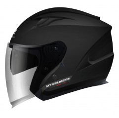 MT KASK (2021) OTWARTY JET Z BLENDĄ AVENUE SOLID GLOSS BLACK KOLOR CZARNY POŁYSK ROZMIAR S