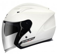 MT KASK (2021) OTWARTY JET Z BLENDĄ AVENUE SOLID GLOSS PEARL WHITE KOLOR BIAŁY POŁYSK ROZMIAR XS