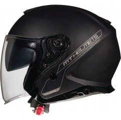 MT KASK (2021) OTWARTY JET Z BLENDĄ THUNDER 3 SV JET SOLID MATT BLACK KOLOR CZARNY MAT ROZMIAR S