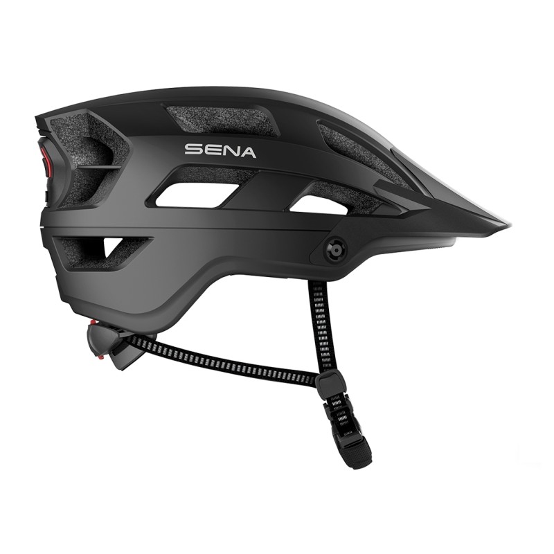 SENA KASK ROWEROWY M1 TRIAL Z WBUDOWANYM INTERKOMEM BLUETOOTH 4.1 DO 900M ORAZ TYLNĄ LAMPKĄ LED ROZMIAR M ( 55-58 CM ) KOLOR CZA