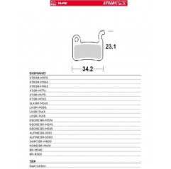 MOTO-MASTER BIKE PRO KLOCKI HAMULCOWE ROWEROWE ORGANICZNE PRO PASUJE DO SHIMANO XTR BR-M975, BR-M966, BR-M965, XT BR-M776, BR-M7