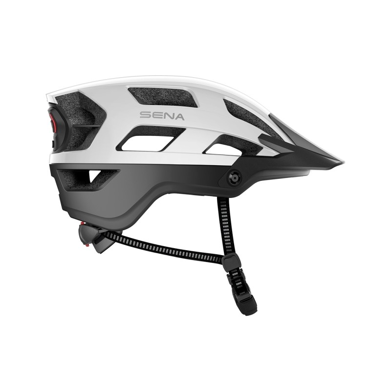 SENA KASK ROWEROWY M1 TRIAL Z WBUDOWANYM INTERKOMEM BLUETOOTH 4.1 DO 900M ORAZ TYLNĄ LAMPKĄ LED ROZMIAR M ( 55-58 CM ) KOLOR BIA