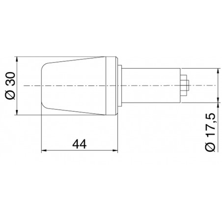 BUZZETTI KOŃCÓWKI/CIĘŻARKI KIEROWNICY ŚREDNICA 17,5MM KOLOR CZARNY