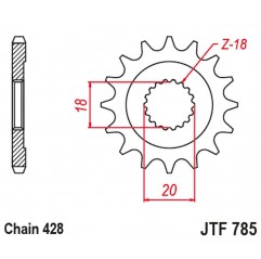 JT ZĘBATKA PRZEDNIA 426 13 BENELLI 125 LEONCIO '22-'23, KEEWAY 125 STRIKE '13-'14, RKF 125 '11-'23, TX 125 '11-'20 (42613JT) (ŁA