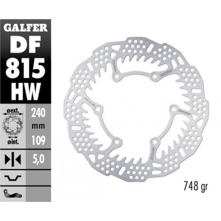 GALFER 2024/01 TARCZA HAMULCOWA TYŁ BETA RR 250/300/350 '12-, RR 390/400/430/450/450/498 '14-, RX 300 '24-, XTRAINER 250/300 '15