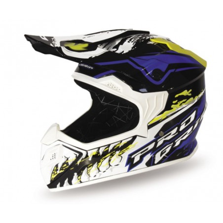 PROGRIP 2024/01 KASK DZIECIĘCY PG3009 JUNIOR/KID KOLOR BIAŁY/NIEBIESKI/ŻÓŁTY FLUO ROZM. S (3009-361)