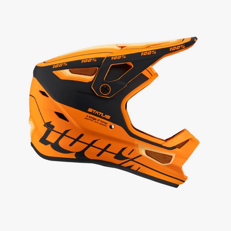 100 PROCENT MTB KASK ROWEROWY MODEL STATUS TOPENGA ORANGE/BLACK KOLOR POMARAŃCZOWY/CZARNY ROZMIAR M (57-58CM)