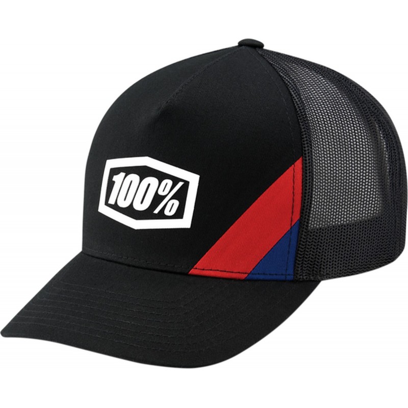 100 PROCENT X-FIT TRUCKER CAP BLACK - CZAPKA Z DASZKIEM MODEL CORNERSTONE X-FIT BLACK KOLOR CZARNY