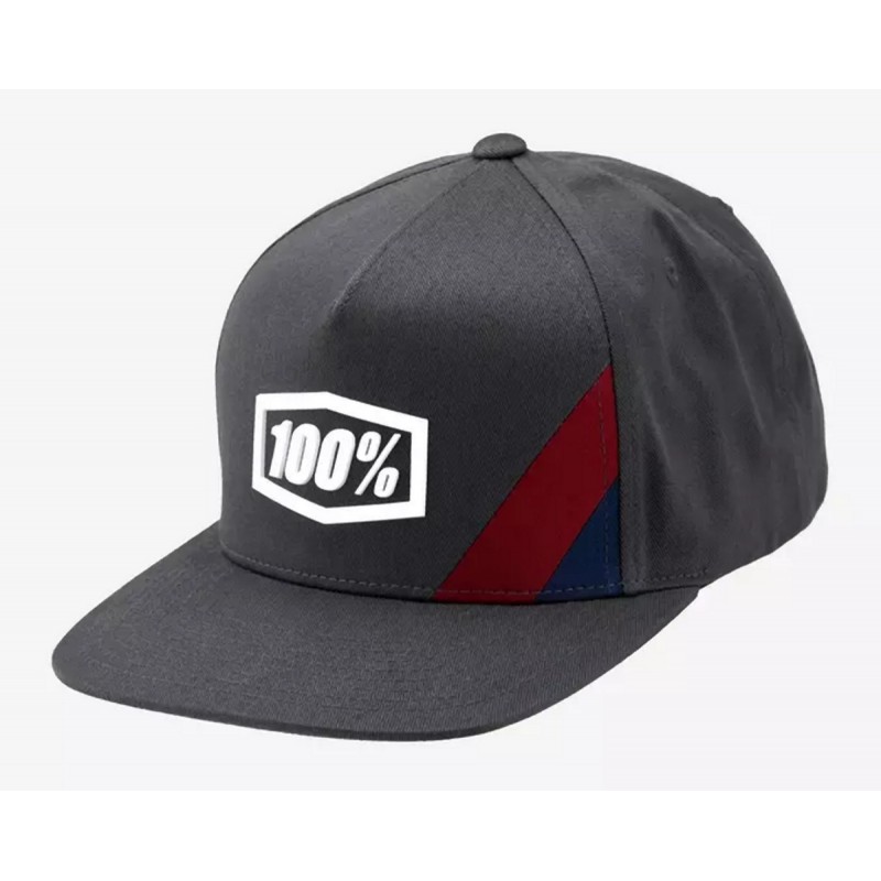 100 PROCENT SNAPBACK HAT STEEL - CZAPKA Z DASZKIEM MODEL CORNERSTONE STEEL KOLOR SZARY